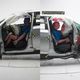 The 2015 Toyota RAV4, which had “Good”-rated driver protection (left) and “Poor”-rated front-passenger protection (right).